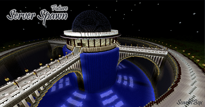 Futuristic Server Spawn Map 1.12.2, 1.11.2 for Minecraft 2