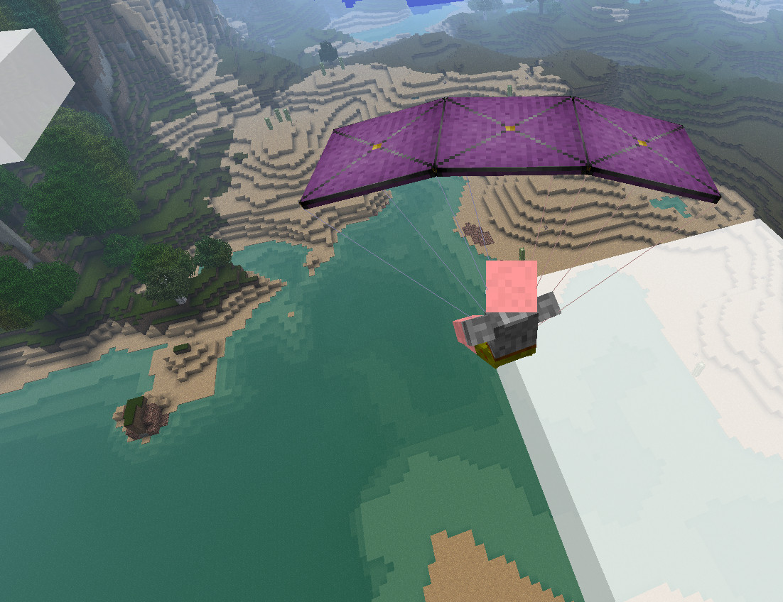 Parachute Mod 1.15.2, 1.14.4 (SkyDiving in Minecraft) 3