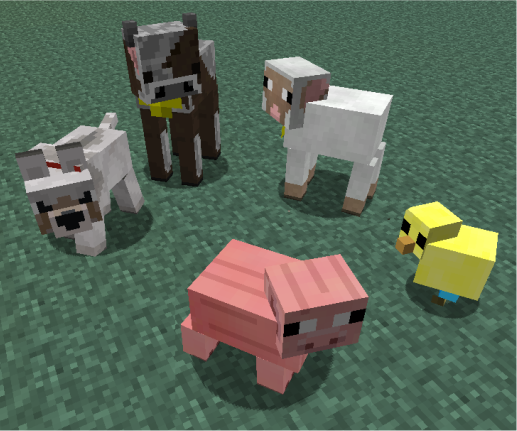 Make a minecraft small animal mob model by Modderg