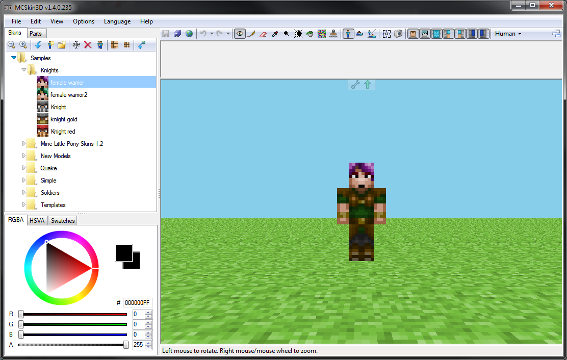 MCSkin3D 1.9.4, 1.7.10 (Real Time Skin Editor) - 9Minecraft.Net