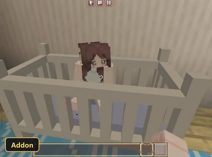 indoor scene, two babies in a stroller, wooden floor