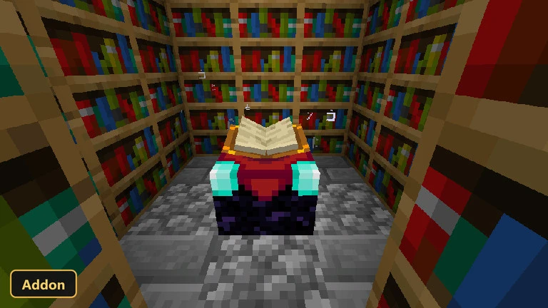 Enchanting table surrounded by bookshelves in a small room