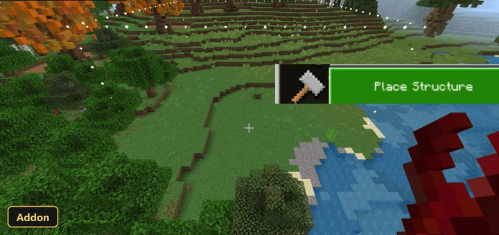 in-game scene with a "Place Structure" button