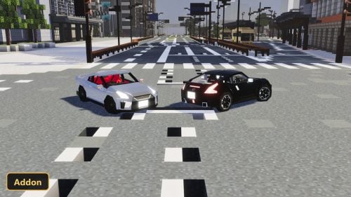 Nissan R35 GTR 370Z Car Addon Pack (26+, 1.21) – MCPE/Bedrock Addon
