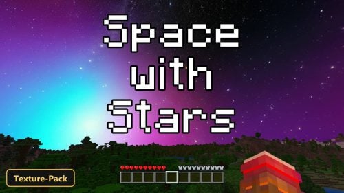 Space with Stars – Custom Sky (26+, 1.21) – MCPE/Bedrock Texture Pack
