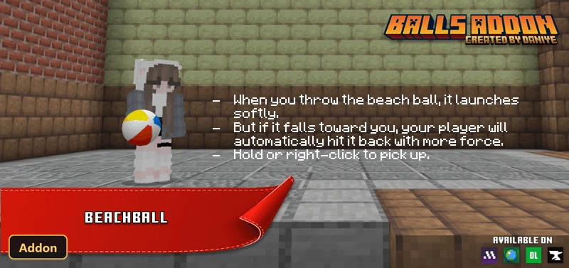 player holding a beach ball with instructions