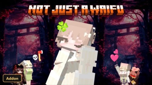 a Minecraft character with a clover in hair, and other characters