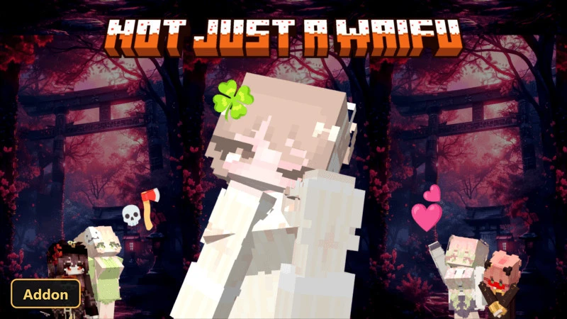a Minecraft character with a clover in hair, and other characters
