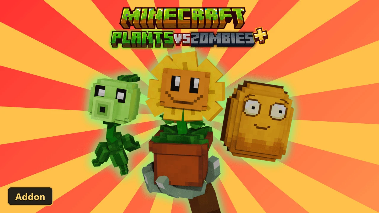 three plant mobs: Peashooter, Sunflower, and Wall-nut
