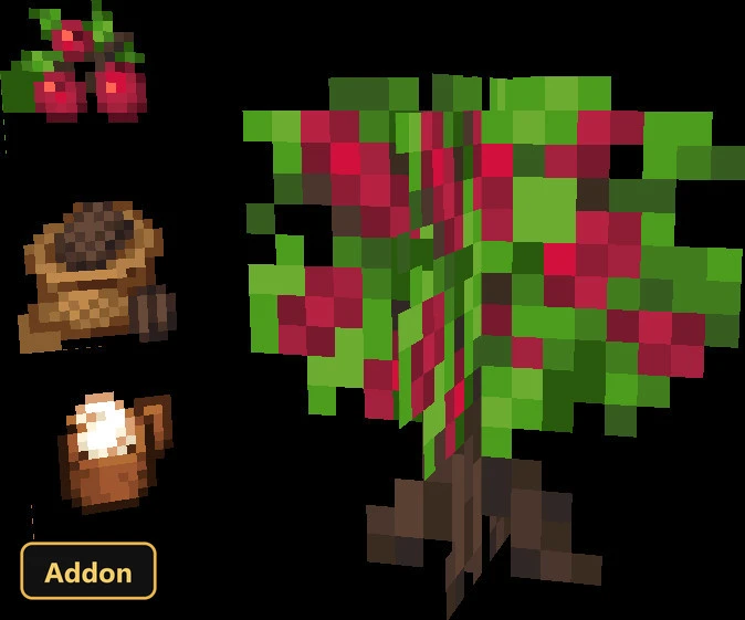 coffee plant, coffee beans, coffee cup, and berries