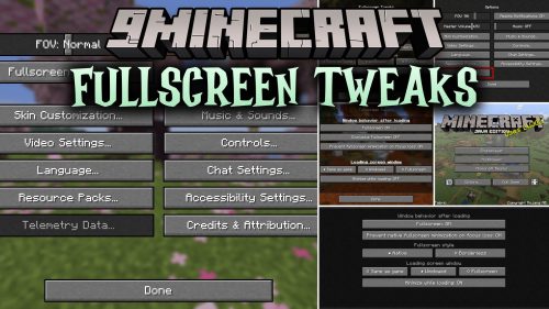 Fullscreen Tweaks Mod (26.3, 1.20.1) - Play Across Multiple Monitors