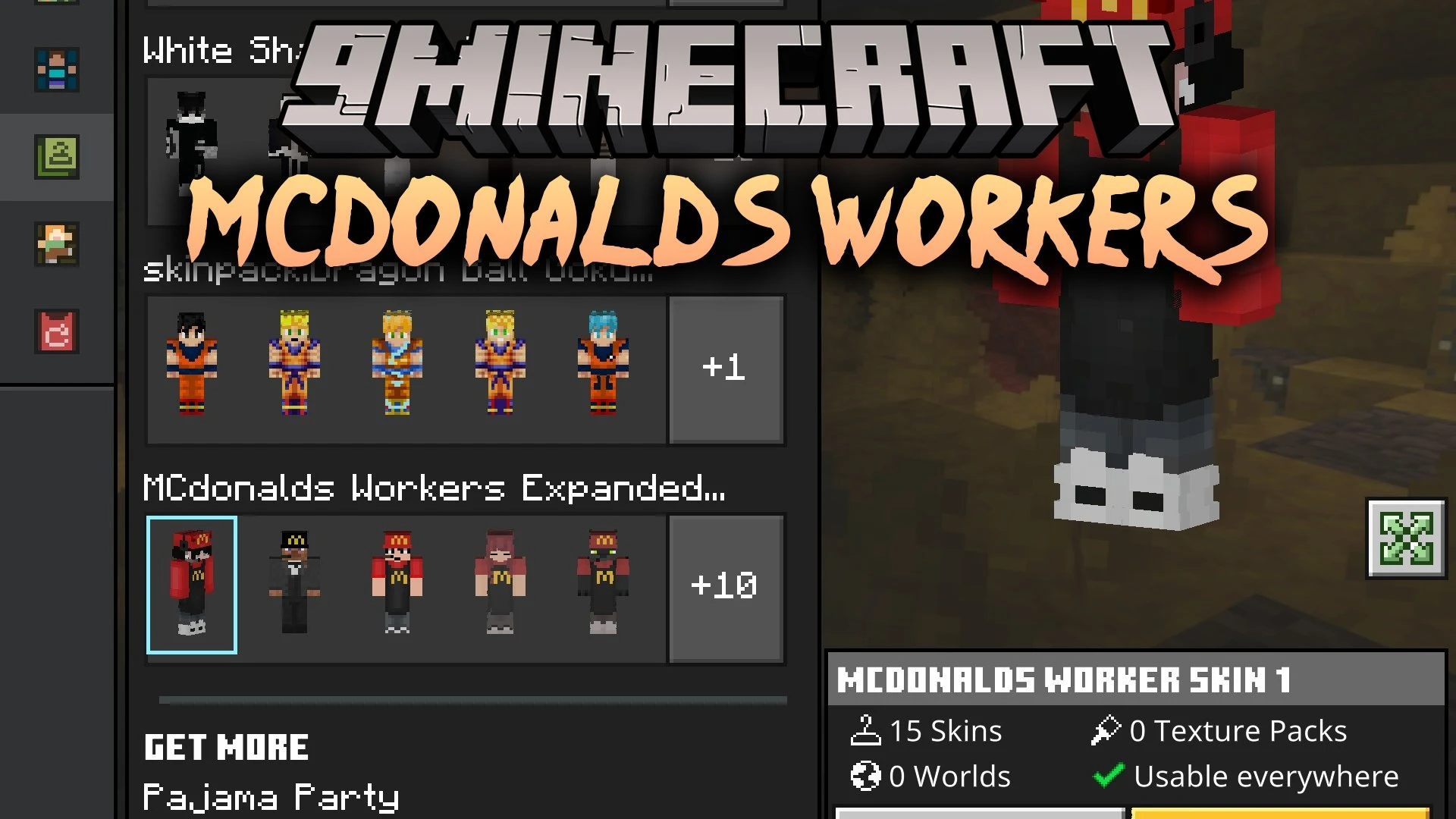 Mcdonalds Workers Skin Pack (26.x, 1.21) – Fast Food Crew Uniforms