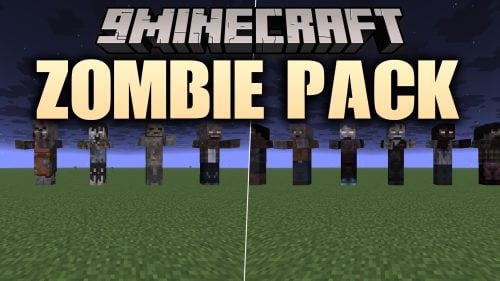 Zombie Pack 9minecraft Resource Pack (26.3) - Give Every Zombie Its Own Face