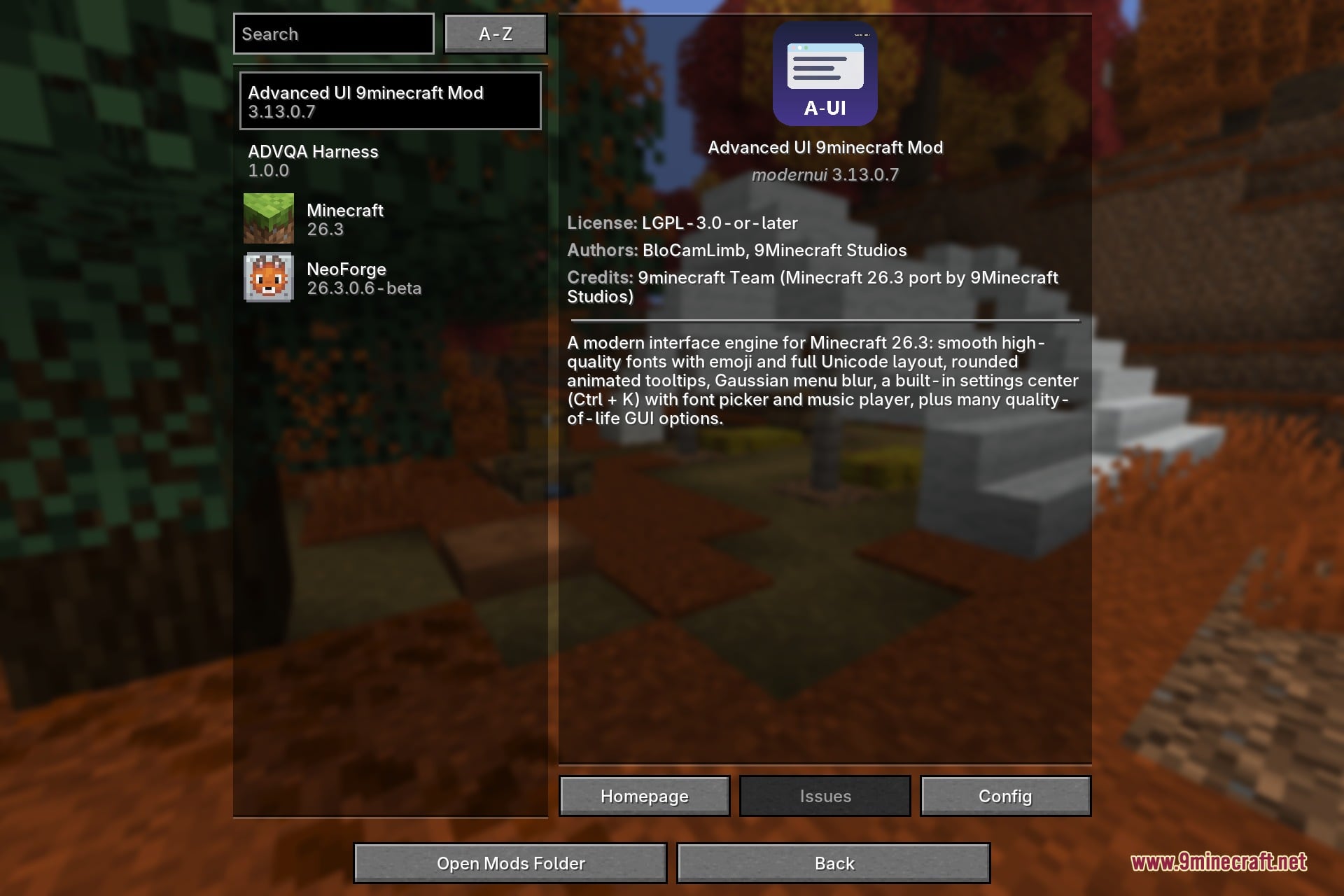 Advanced UI 9minecraft Mod Screenshot 1