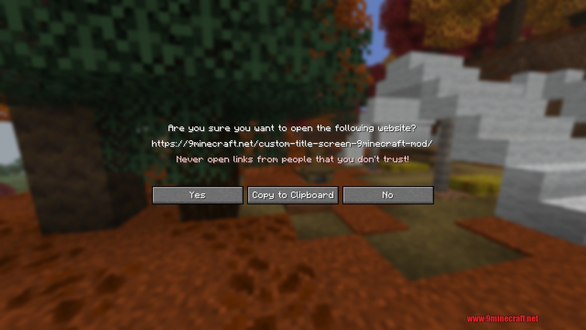 Custom Title Screen 9minecraft Mod Screenshot 4