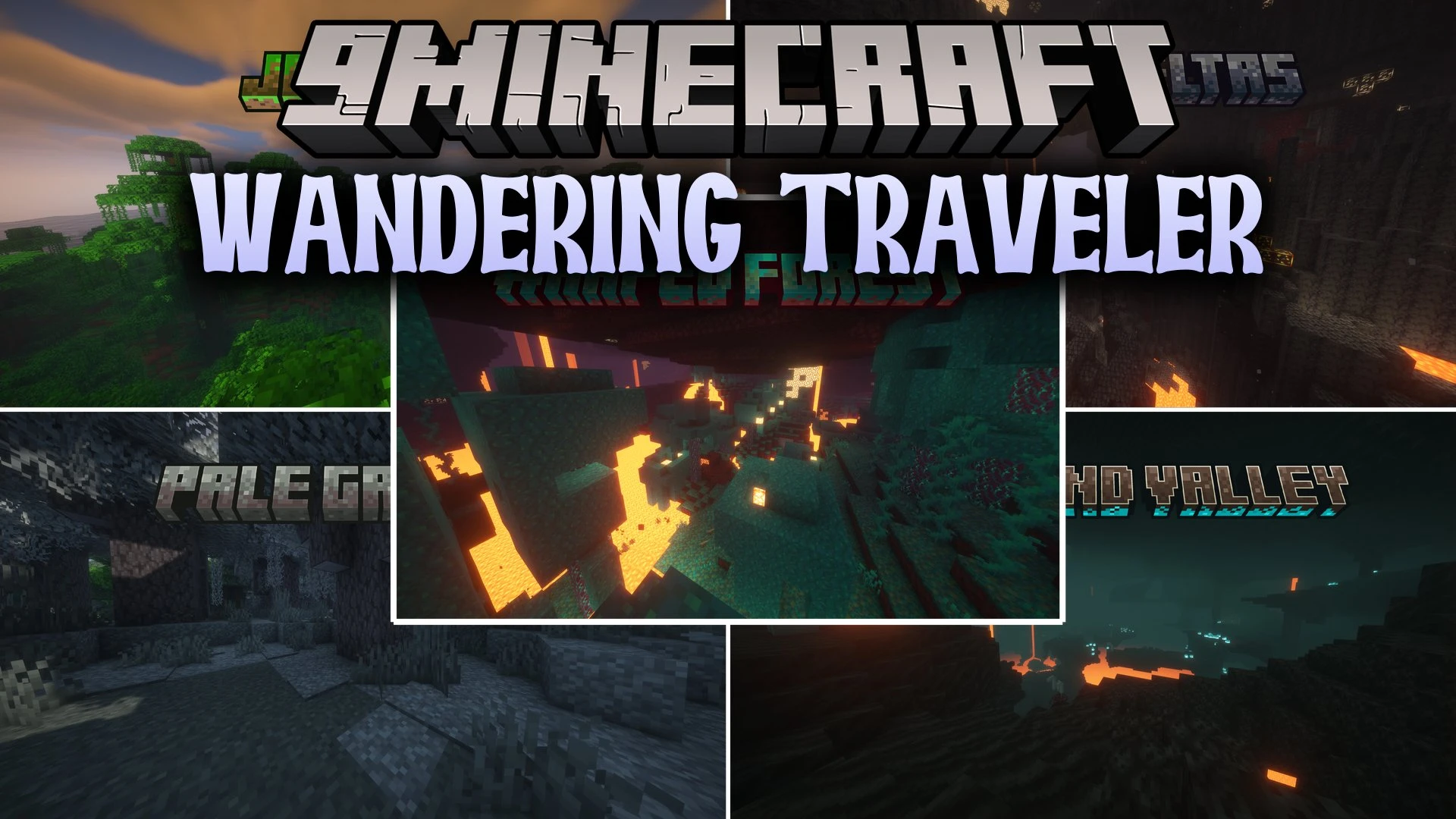 Wandering Traveler Mod (26.3, 1.20.1) – RPG Style Title Banners When Entering