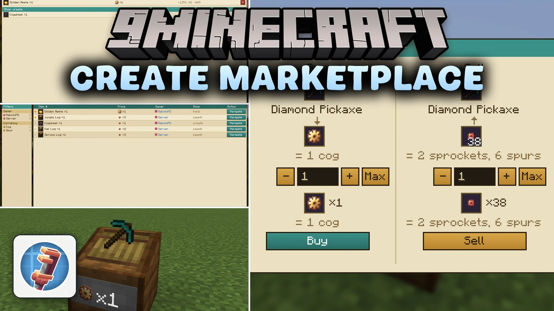 Create Marketplace Mod (1.21.11, 1.20.1) – Browse Automated Player Shops