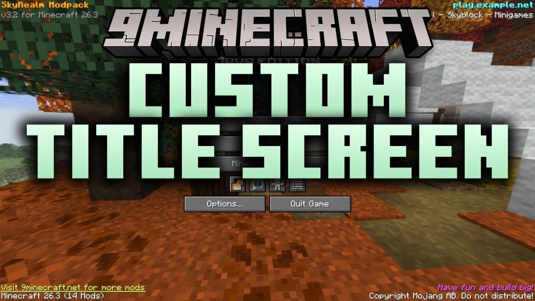 Custom Title Screen 9minecraft Mod