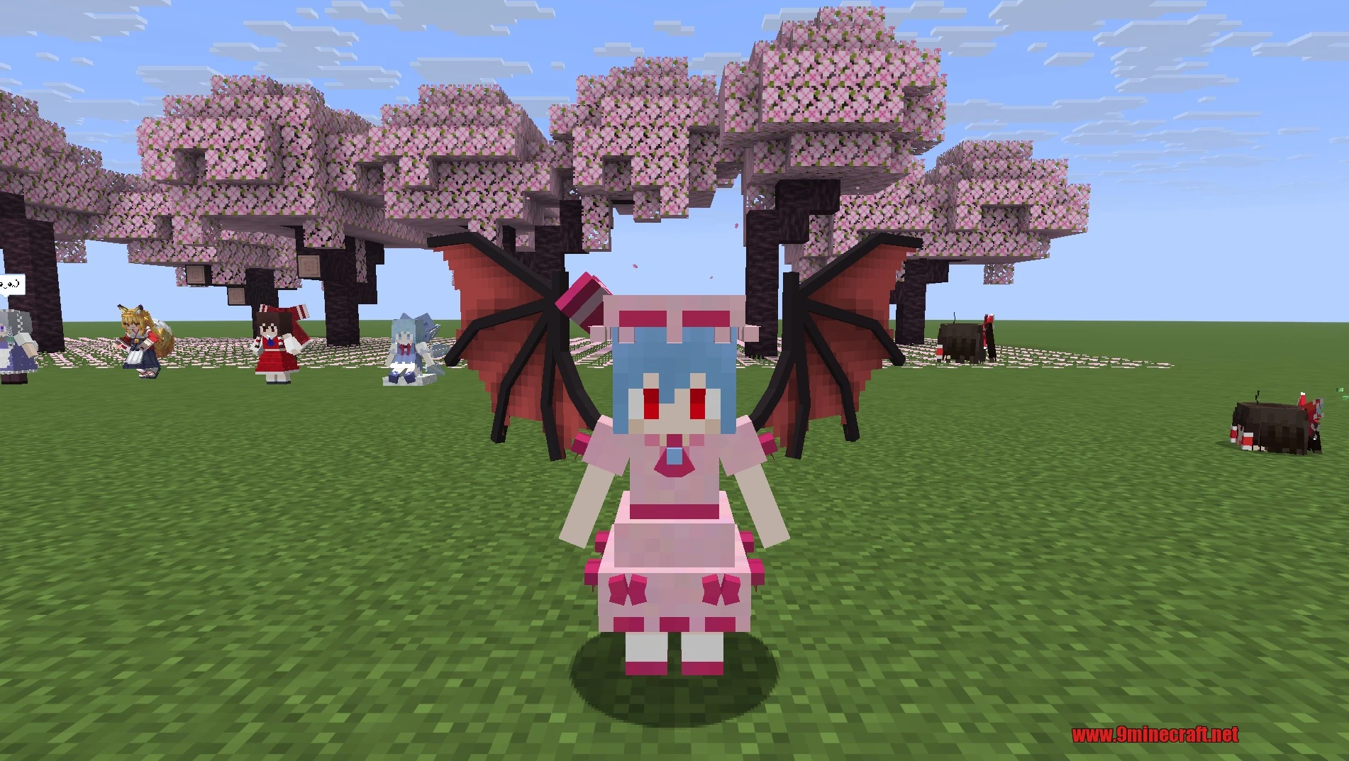The same maid switched to a winged vampire character model