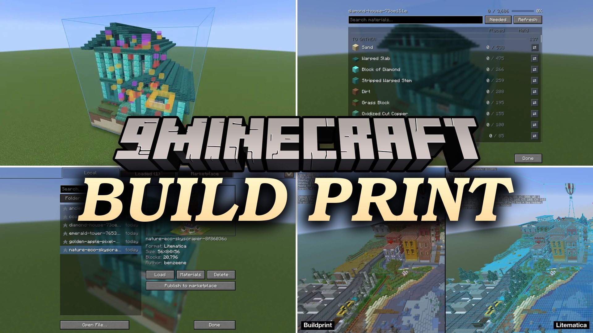 Build Print Mod (26.3) – Build Massive Structures with Holographic Blueprints