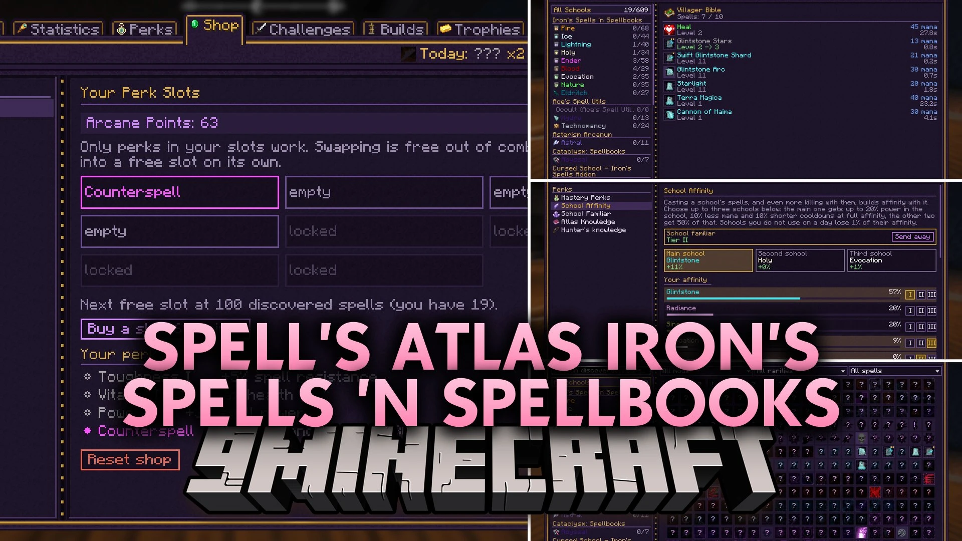 Spell's Atlas Iron's Spells 'n Spellbooks Mod (1.21.1, 1.20.1)