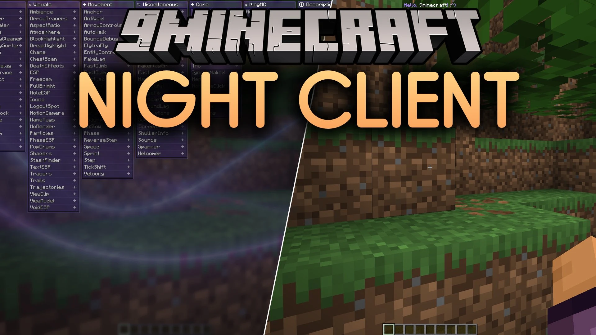 Night Client Mod (26.2) – Dominate Anarchy Servers and Crystal PvP