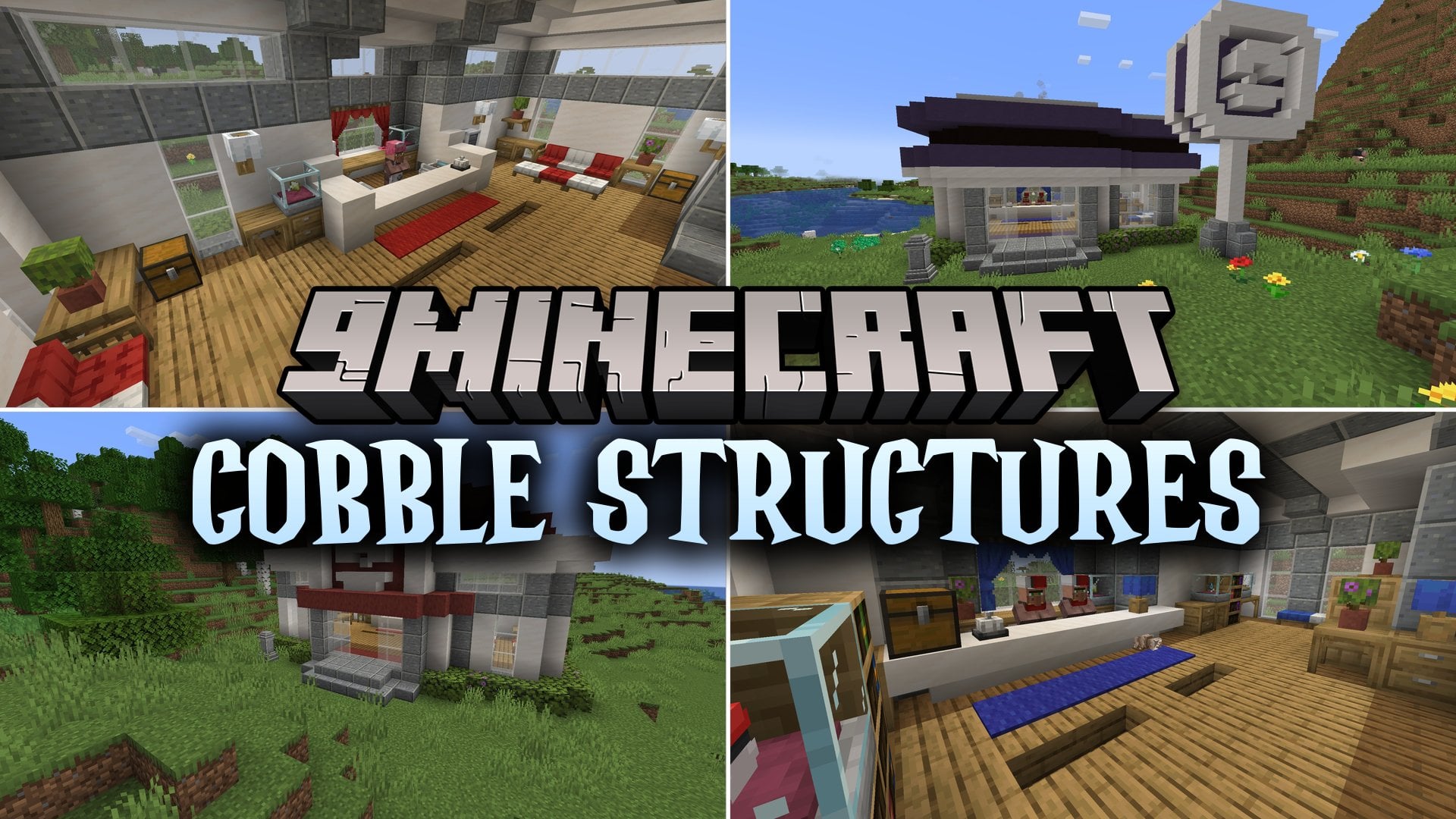 Cobble Structures Data Pack (1.21.1) – Find PokeCenters and PokeMarts