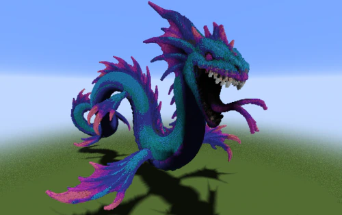 Free Neomarinus TheVividSeaDragon Schematic (1.19.x) – Massive Blue and Pink Sea Dragon Build