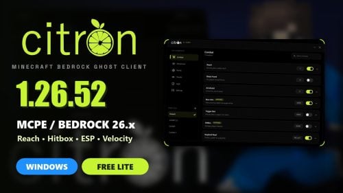 Citron Client for MCPE/Bedrock 26.x on Windows
