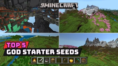 Top 5 Bedrock & Java God Starter Seeds for Minecraft 26.3 - Java & Bedrock Edition Thumbnail