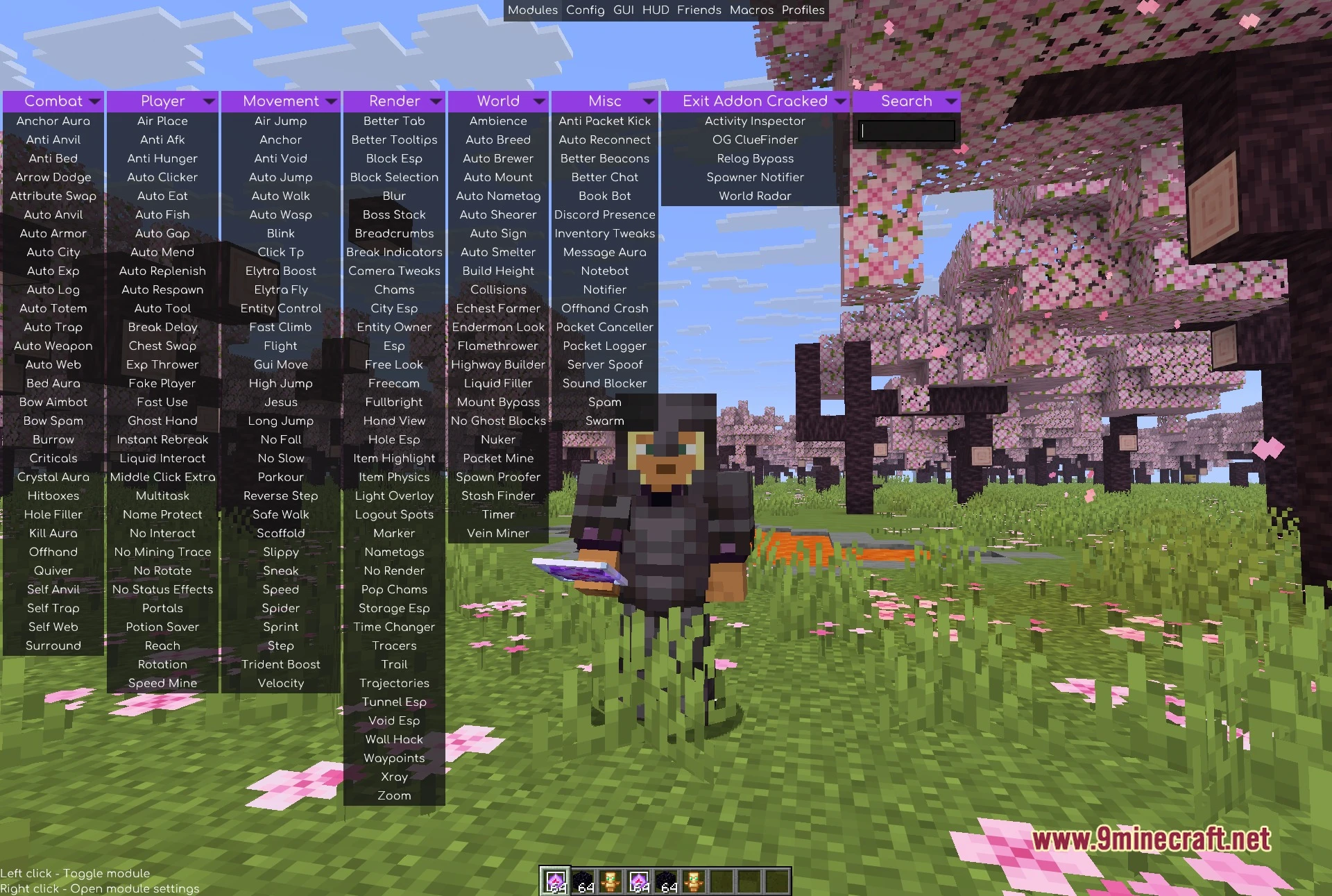Exit Addon Client Mod (1.21.11) – Hunt Hidden Bases on Anarchy Servers — screenshot 1