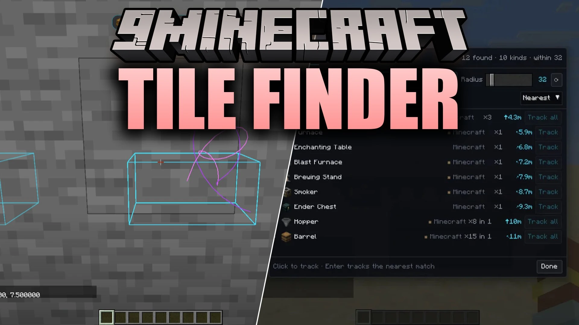 Tile Finder Mod (26.3, 1.21.1) – Locate Hidden Chests and Machines Through Walls