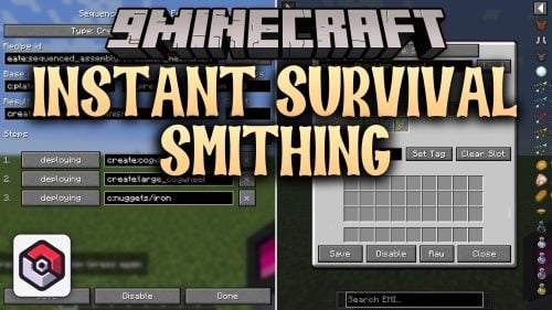 Instant Survival Smithing Mod (26.3, 1.20.1) – Rewrite Survival Crafting Rules