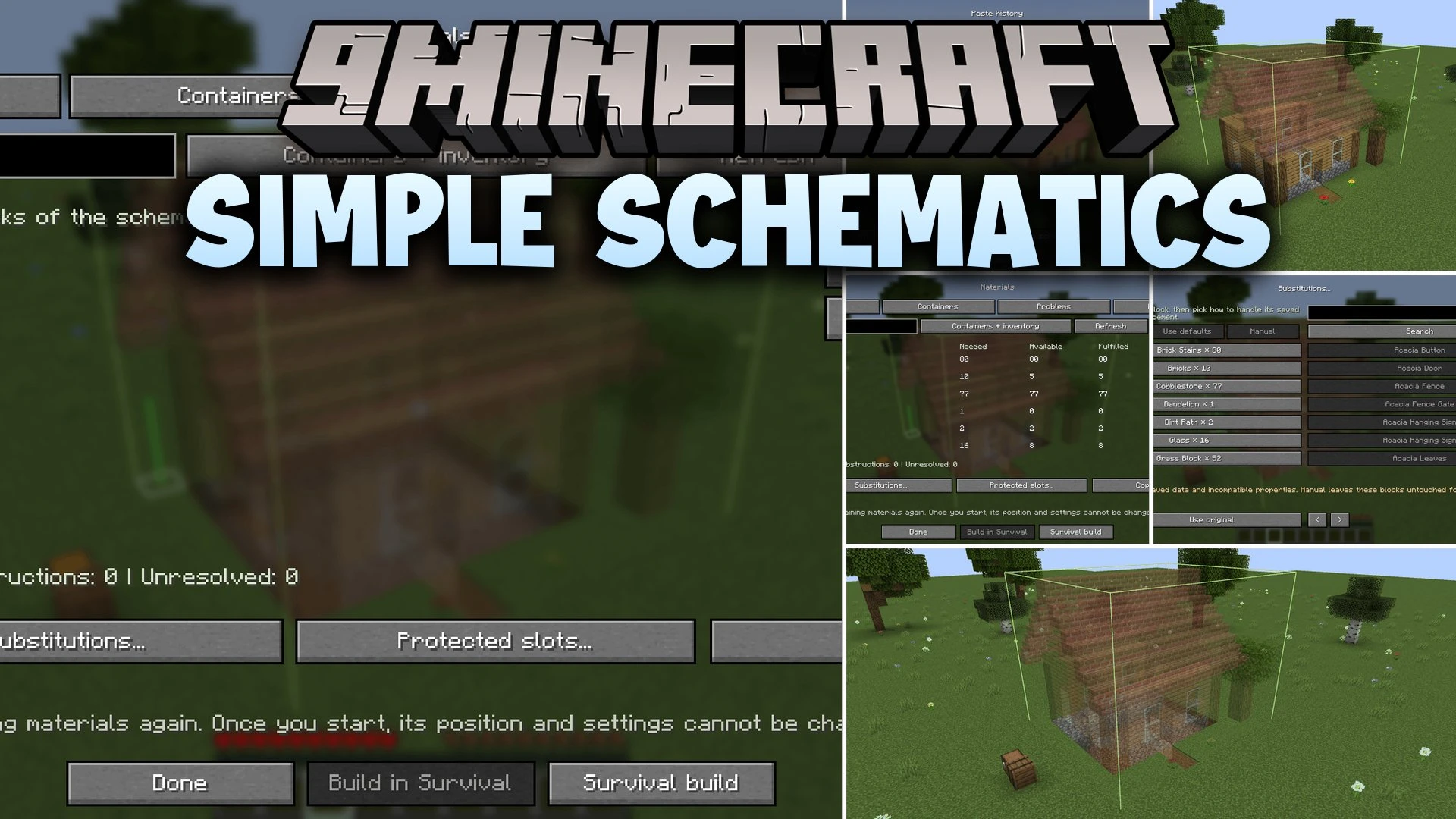 Simple Schematics Mod (1.21.1, 1.20.1) – Build Complex Blueprints Directly