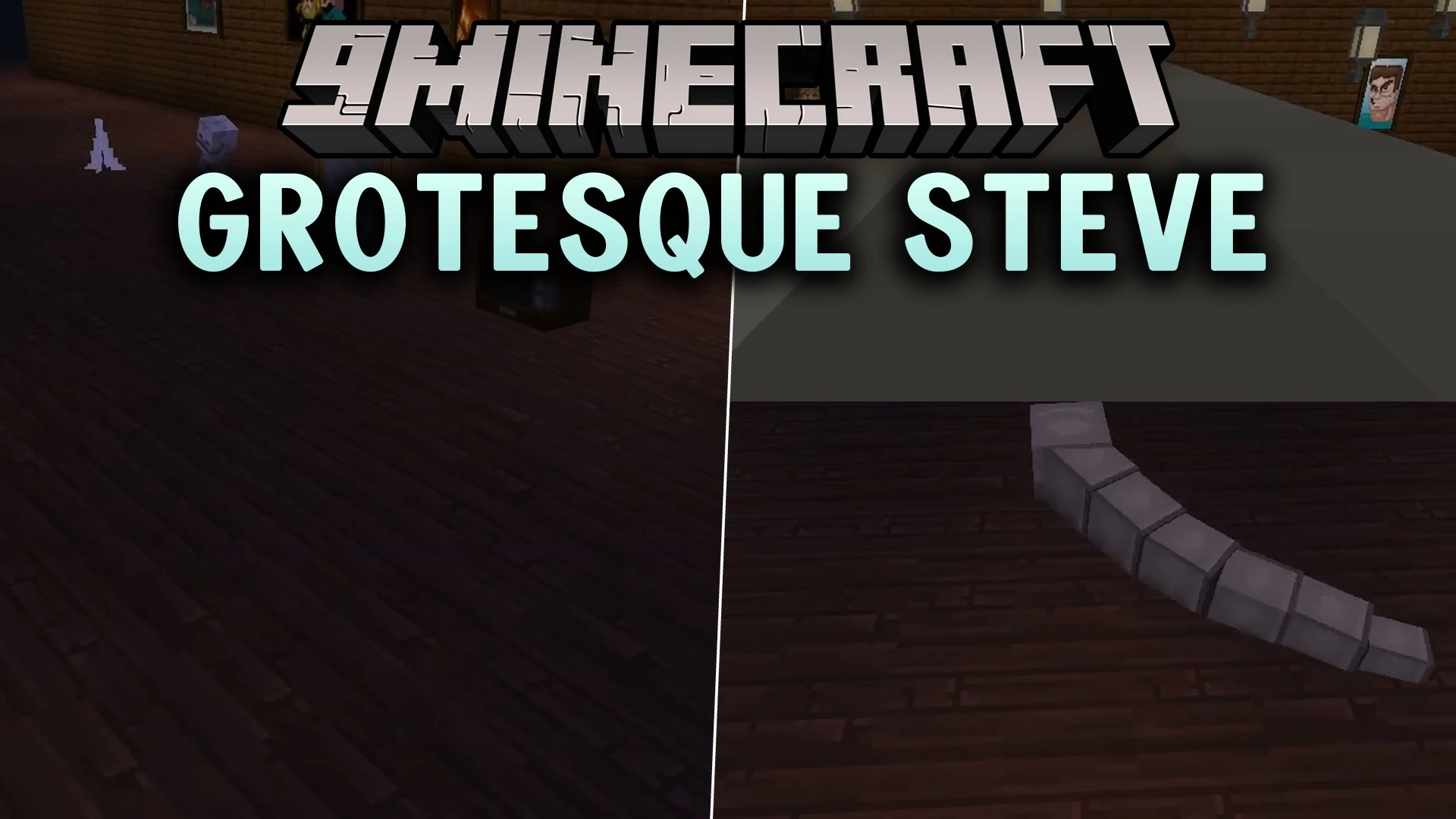 Grotesque Steve 9minecraft Mod (26.3, 26.2) – Survive a Horrifying Night Stalker