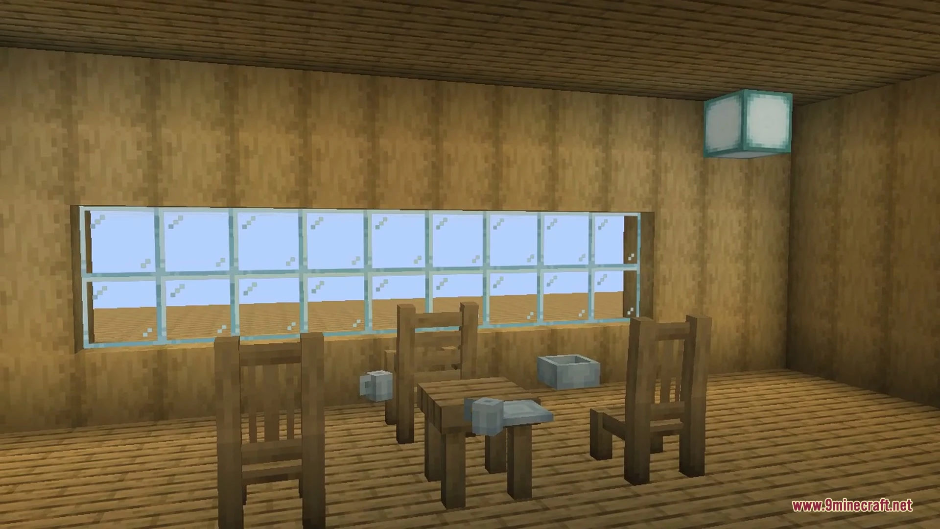 A creeper skeleton statue standing next to a table in a field