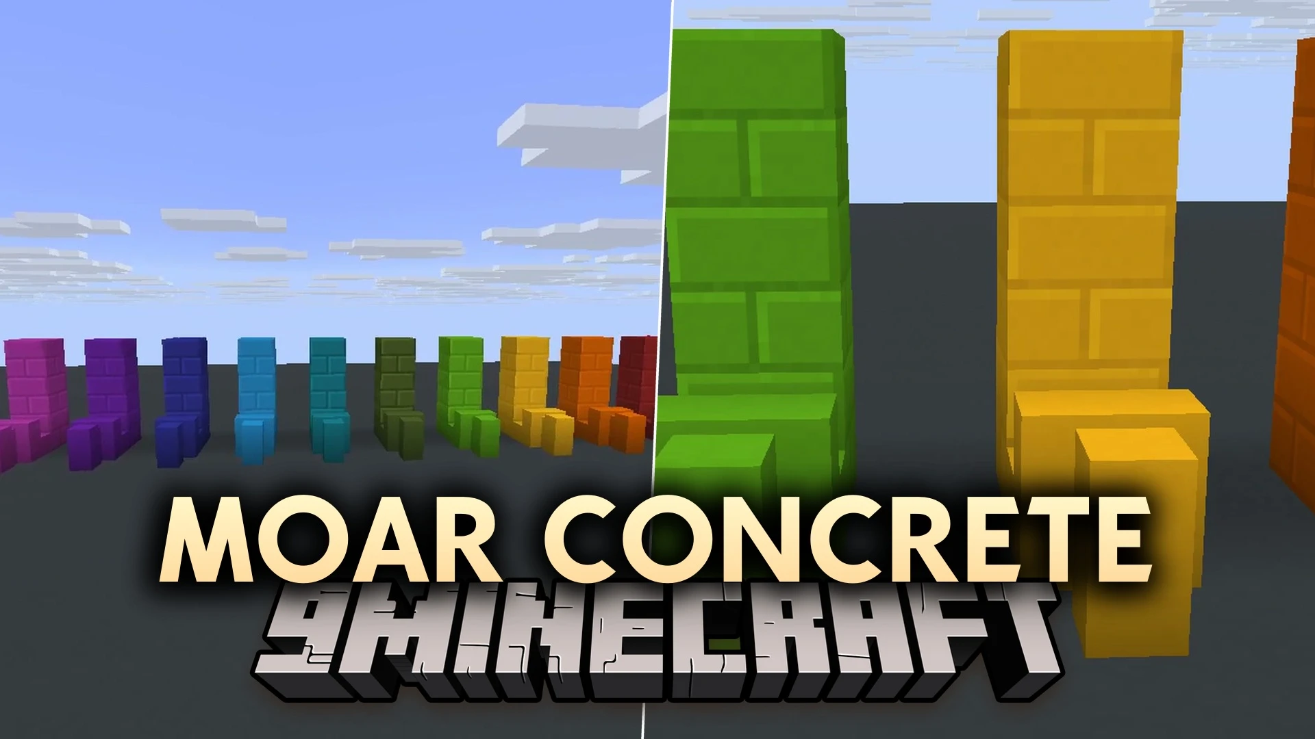 Moar Concrete 9minecraft Mod (26.3, 26.2) – Build Modern Houses in Every Color