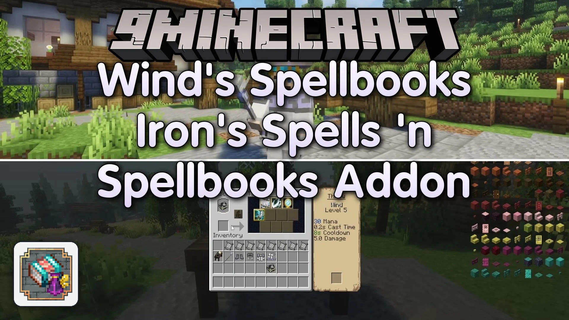Wind's Spellbooks Iron's Spells 'n Spellbooks Addon Mod (1.21.11, 1.20.1)