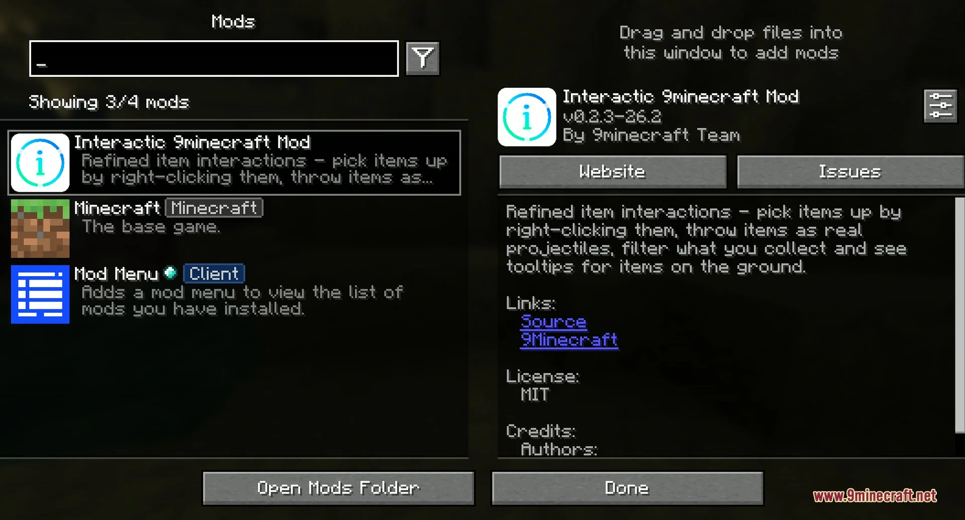Interactic 9Minecraft Mod screenshot 2