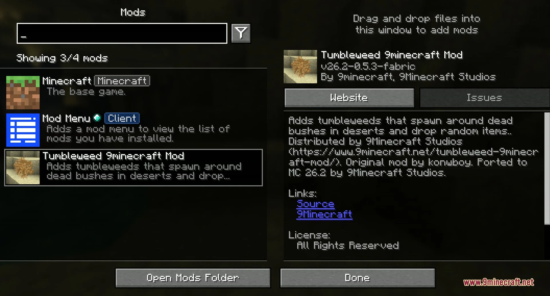 Tumbleweed 9minecraft Mod (26.3, 26.2) – Chase Rolling Loot Across Deserts — screenshot 1