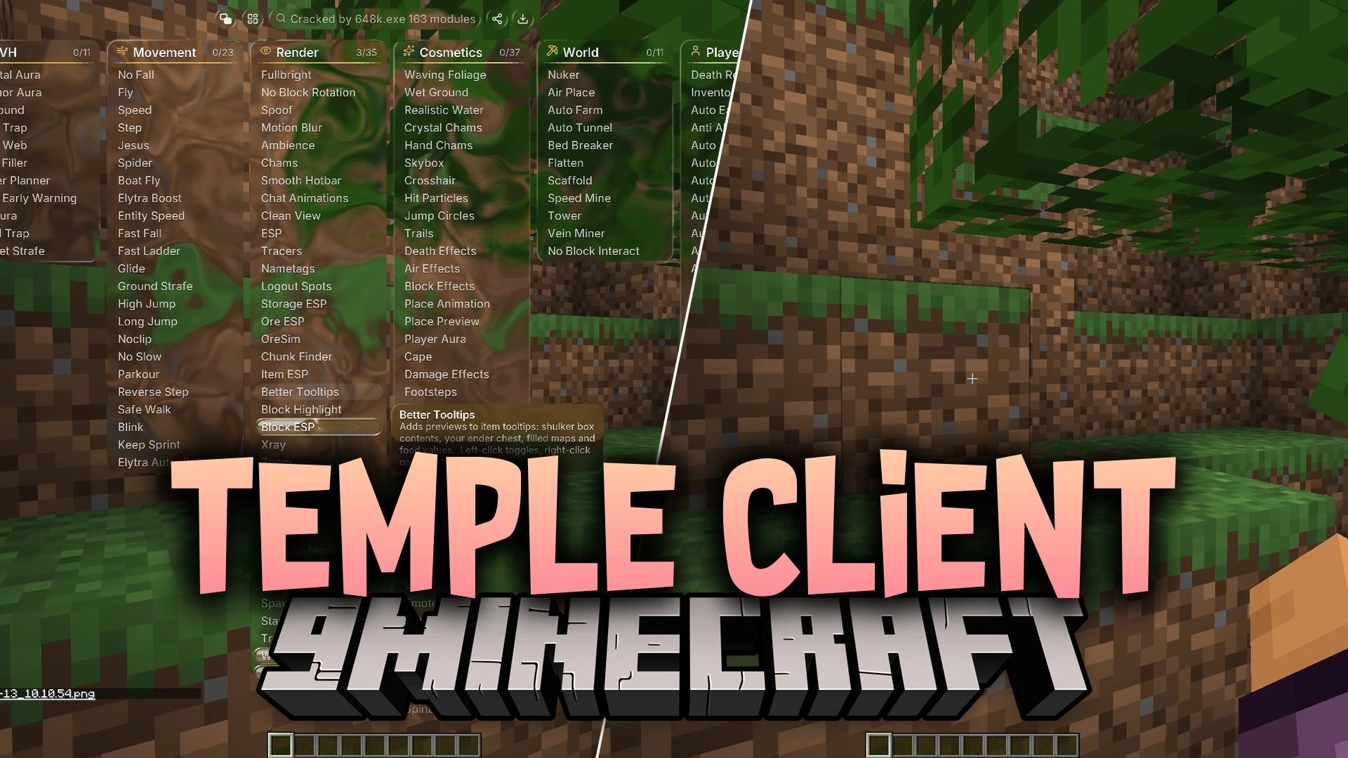 Temple Client Mod (26.2) – Dominate Brutal PvP on Anarchy Servers