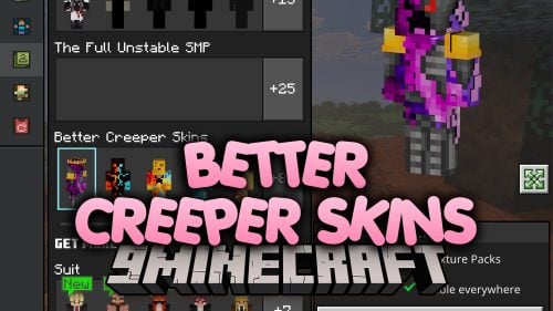 Better Creeper Skins Skin Pack (26.x) – Transform Into Ninety Unique Creepers