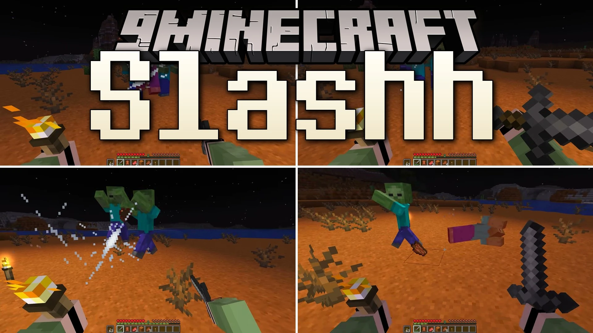 Slashh Mod (1.20.1) – Watch Weapon Trails Cut Through Foes on Every Strike