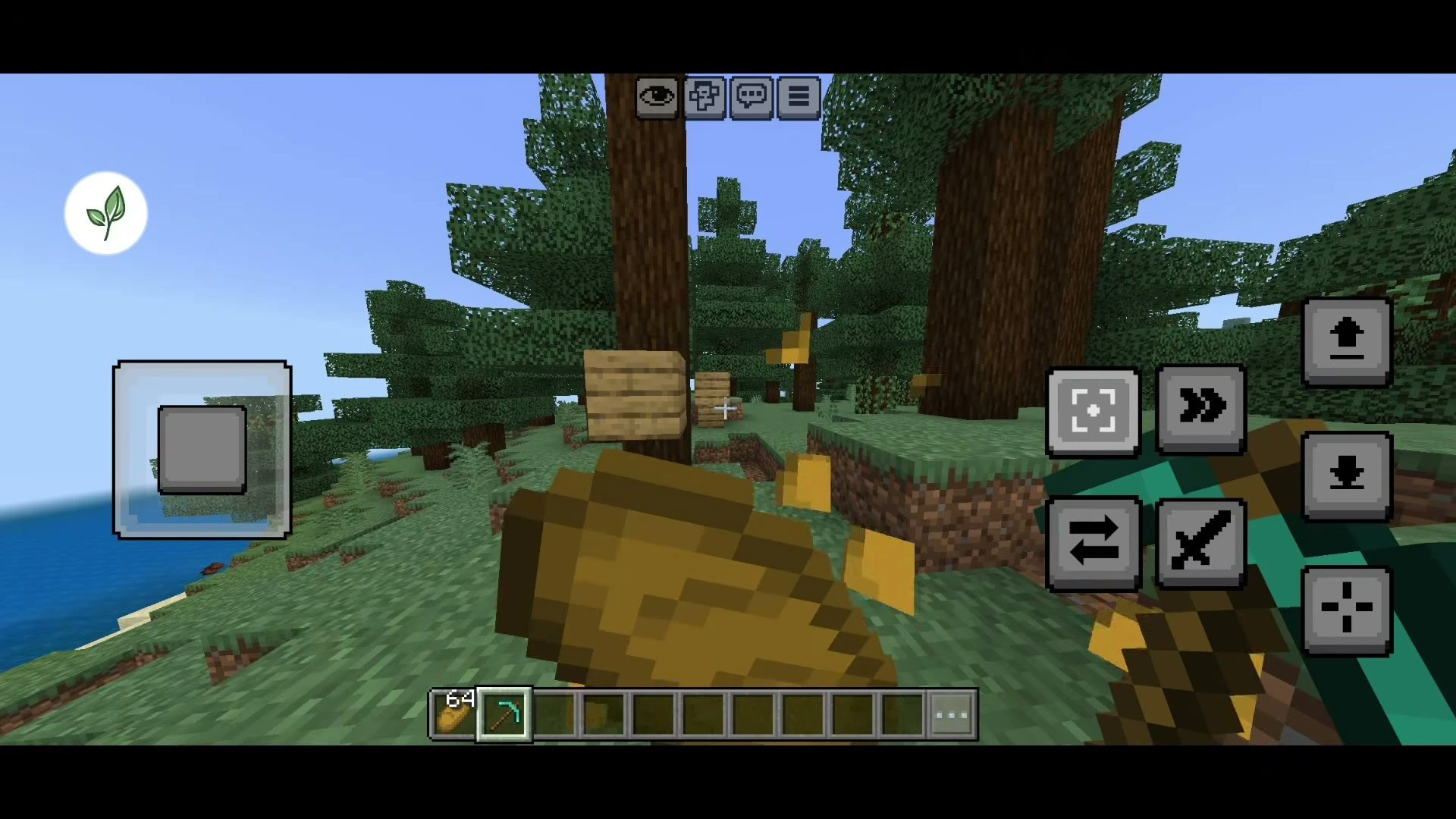 Eating bread straight from the offhand on mobile