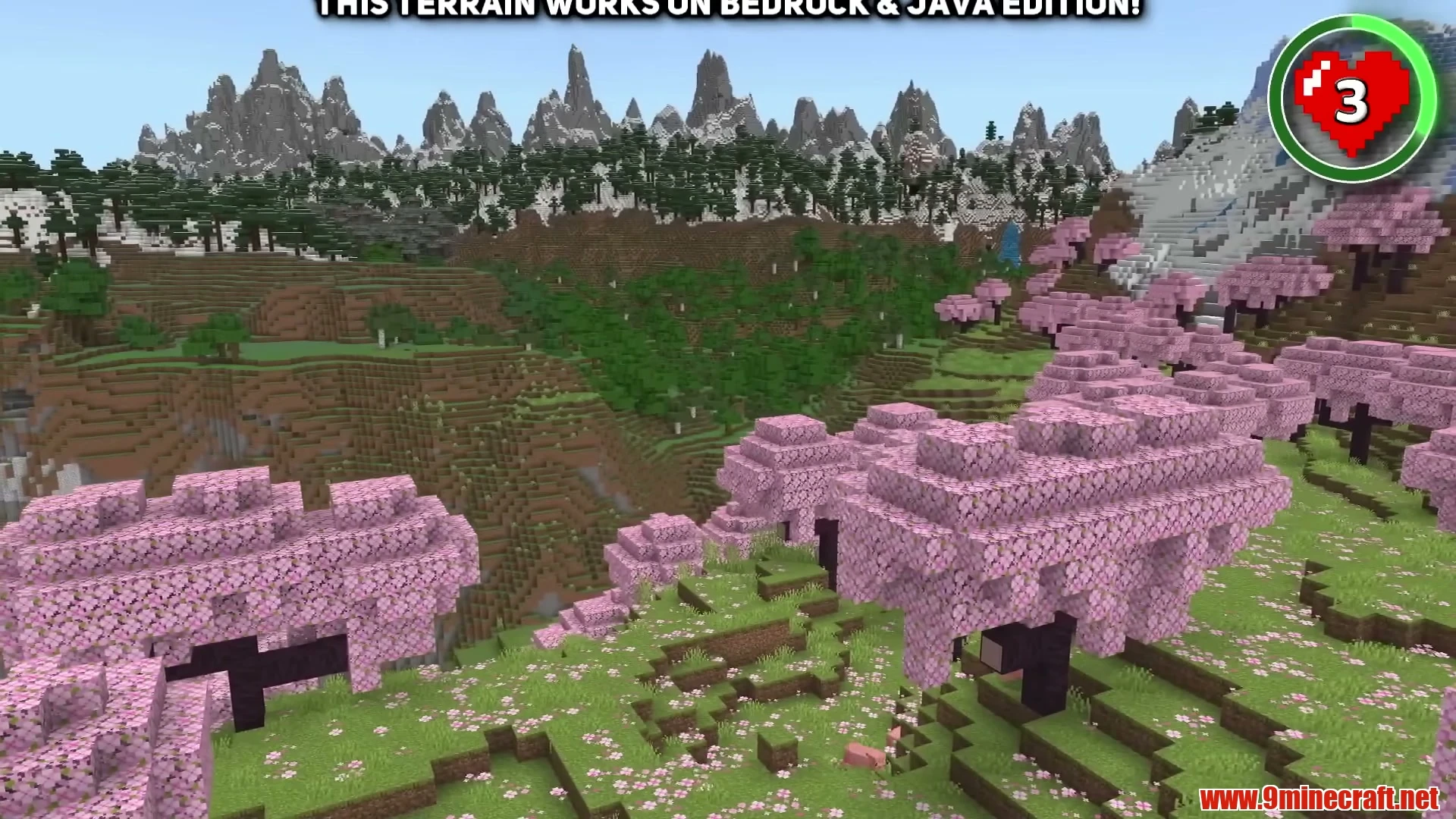 Panoramic Multi-Biome Alpine Vista - Minecraft 26.3 Seed -7751907720820088206 View 2