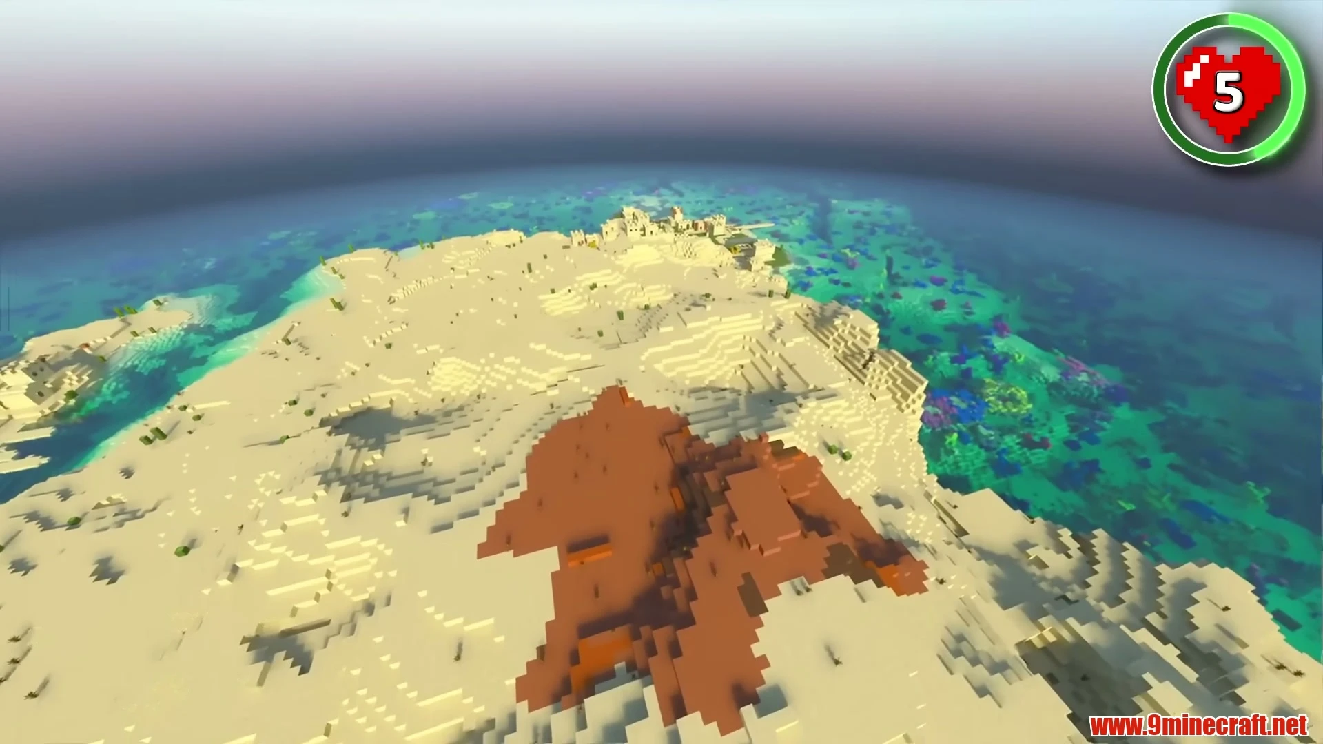 Quadruple Village & Desert Temple Island - Minecraft 26.3 Seed 4238188837816214689 View 2