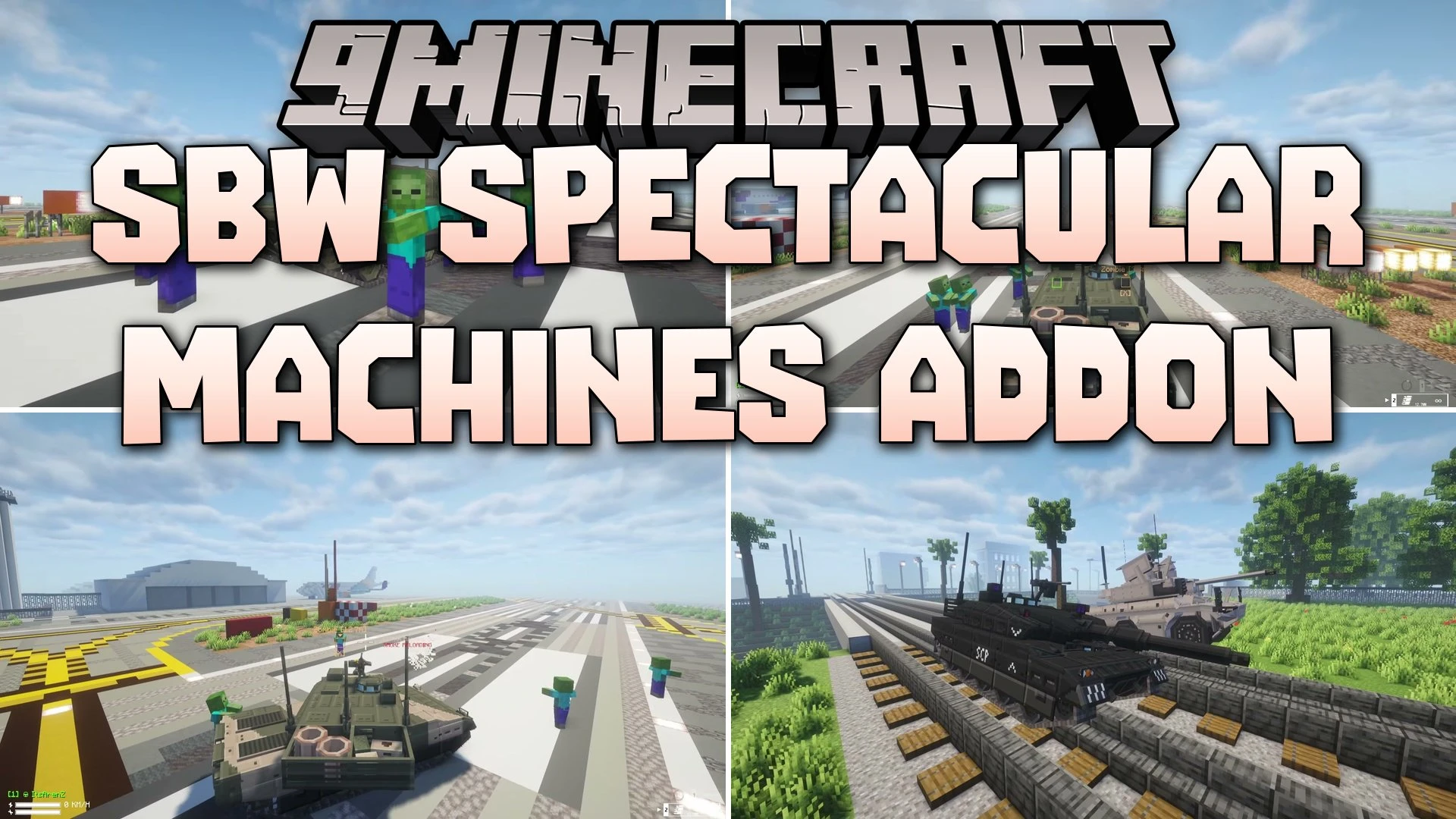 SBW Spectacular Machines Addon Mod (1.20.1) – Drive Modern Tanks in Open Ground