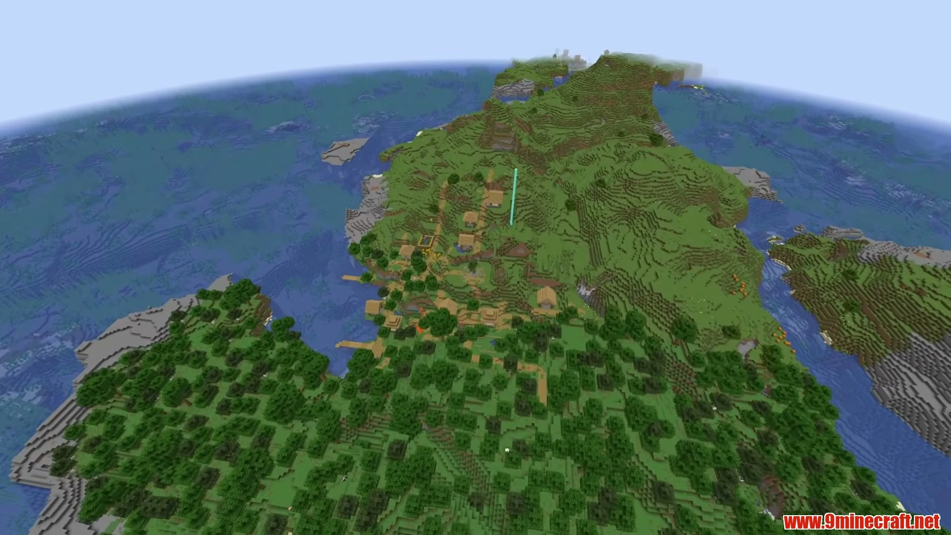 Twin Island Village & Coastal Woodland Mansion - Minecraft 26.3 Seed 281475109711584 View 3