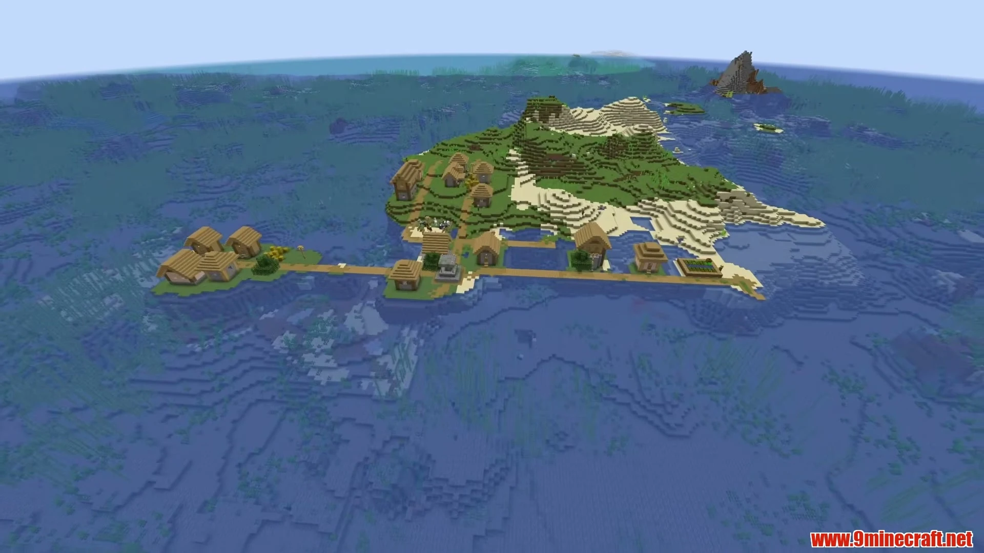 Pristine Beach Archipelago & Dual Settlement Strip - Minecraft 26.3 Seed 281475482713042 View 1