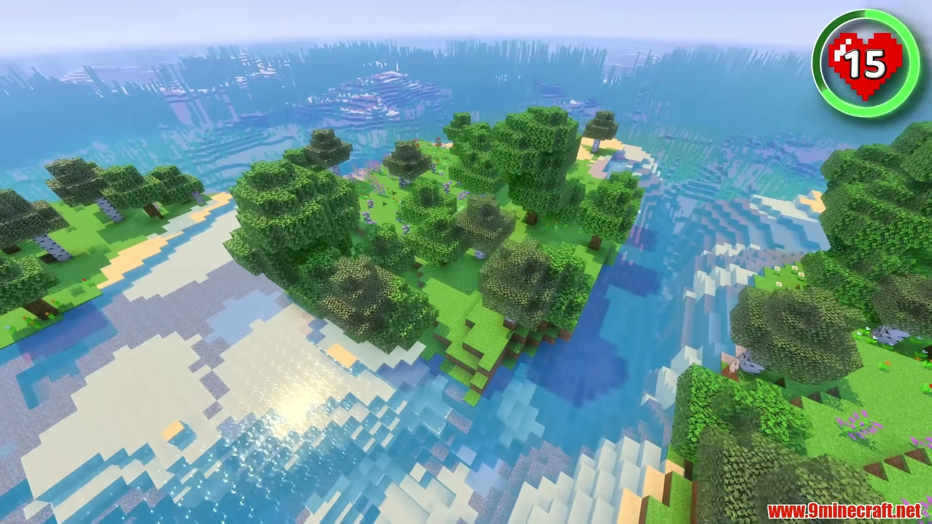 Bountiful Forest Island & Submerged Ruined Portal - Minecraft 26.3 Seed 8561905841588821093 View 2